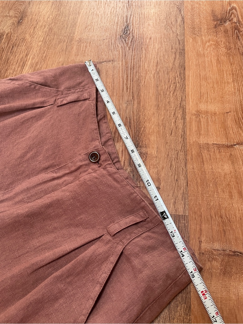 WRAP LONDON Womens Wide Leg Linen Trousers Pants High Rise Size 8 NWOT Coastal # - Picture 9 of 9